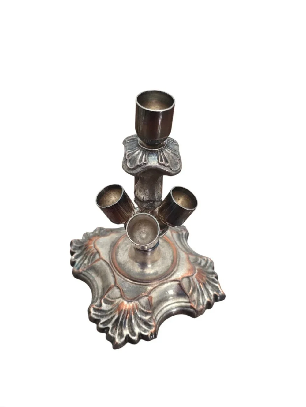 Vintage Silver Plated Lipstick Holder Candelabra